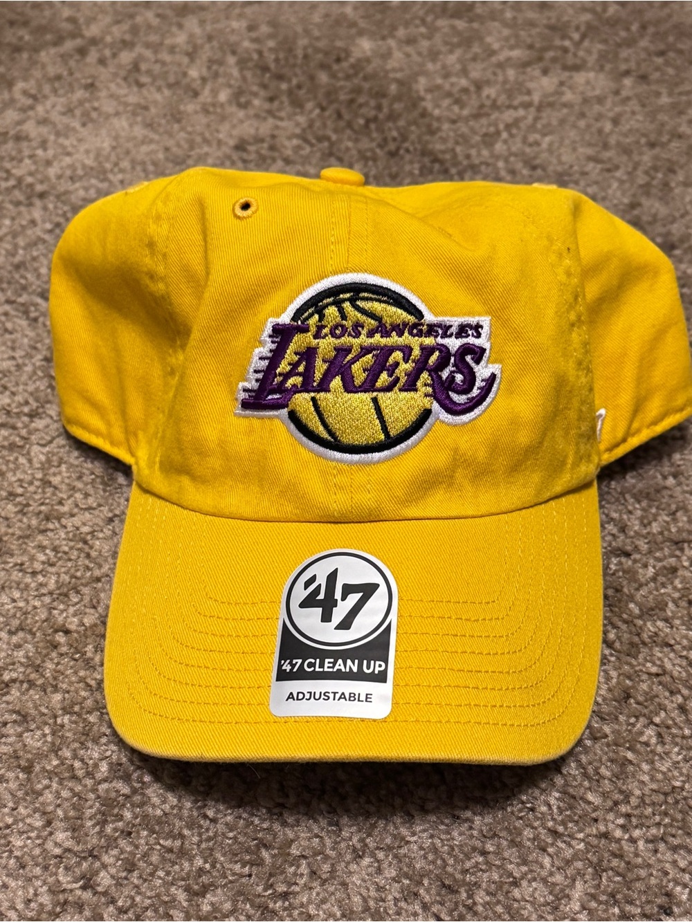 Los Angeles Lakers '47 Hat Cap Adult Yellow Adjustable Strap NBA Logo